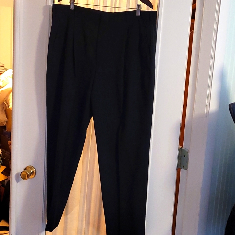 Lands End men's black dress pants waist37/inseam30, wool